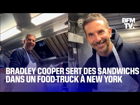 Bradley Cooper filmé en train de servir des sandwichs dans un food-truck à New York