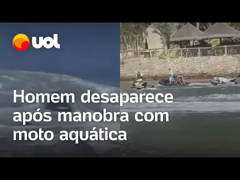 Homem desaparece após arriscar manobra com moto aquática na praia da Barra, no Rio