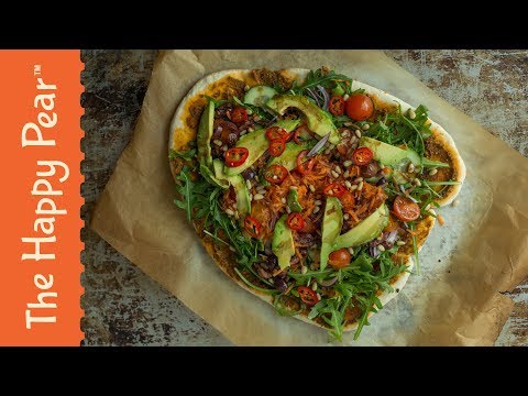 VEGAN SALAD PIZZA | THE HAPPY PEAR