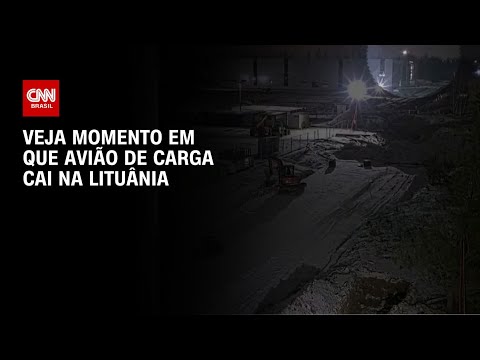 ​Veja momento em que avião de carga cai na Lituânia | CNN BRASIL