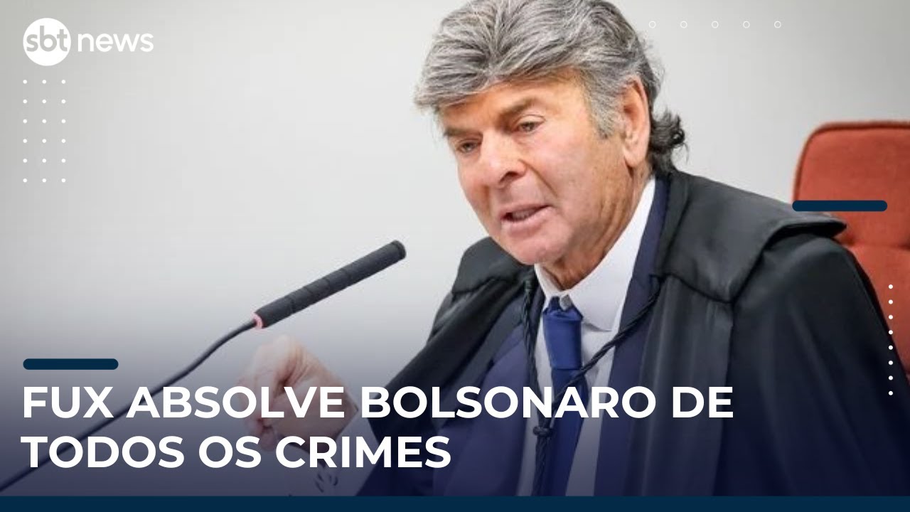 Fux vota por absolver Bolsonaro de todos os cinco crimes da acusação