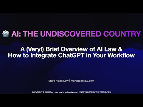 🤖 2023 Marin County Bar Association Bay Area MCLE Conference | AI: The Undiscovered Country