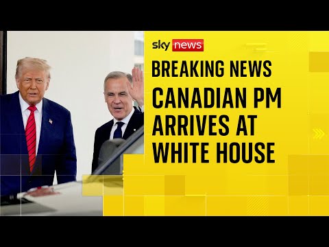 Canadian PM Mark Carney arrives at White House