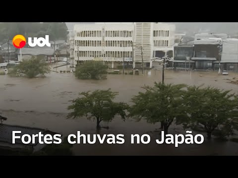 Inundações no Japão causam morte, deixam desaparecidos e 60 mil deslocados