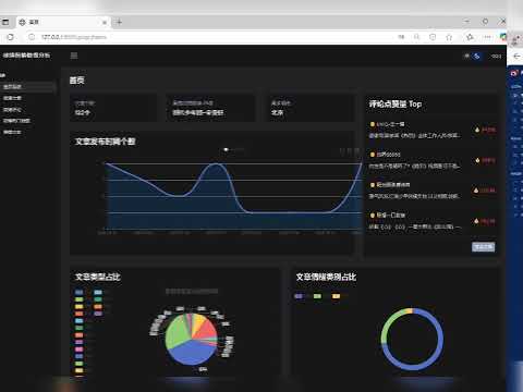 web人工智能开发，在线%微博舆情分析%开发demo，基于html,css,jquery,echart,python,django,bert,tensorflow,lstm,协调,爬虫,mysql