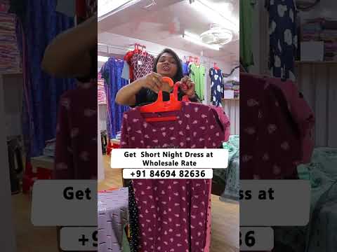 Short Night Dress Collection | Cotton Crap Latest Nighty Collection | RS70/- Only Nighty Wholesaler😍