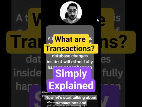 What are Transactions | JPA | Java Development  #javaframework #springplatform #springproject