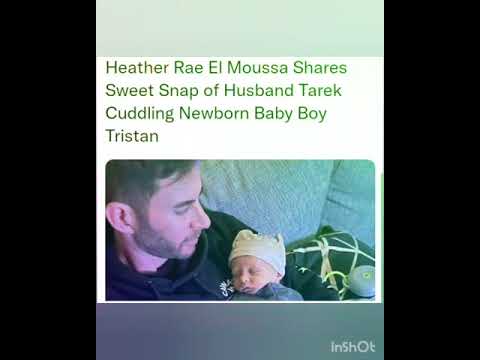 Heather Rae El Moussa Shares Sweet Snap of Husband Tarek Cuddling Newborn Baby Boy Tristan
