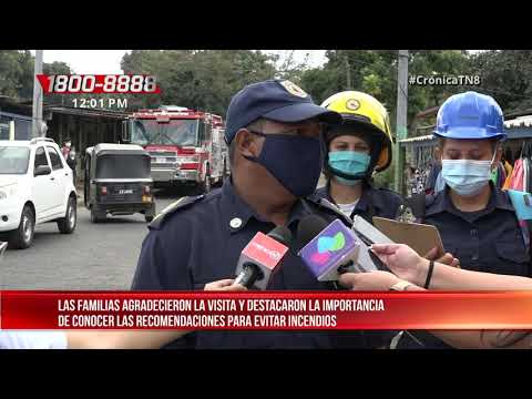 Bomberos inspeccionan sistema eléctrico de viviendas en Ticuantepe - Nicaragua