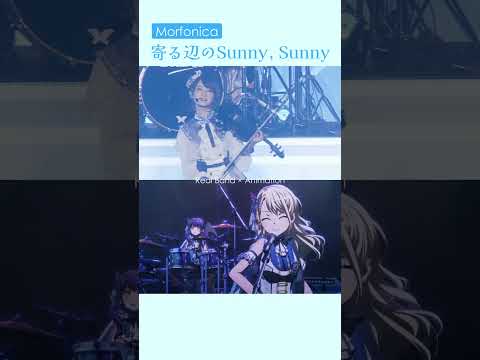 ✨ライブ × アニメ✨Morfonica「寄る辺のSunny, Sunny」☆゜:。*。#shorts #バンドリ #モニカ #進藤あまね #直田姫奈 #西尾夕香 #mika #Ayasa