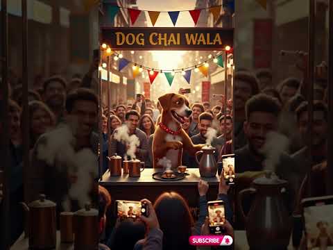 “Poor Dog Becomes Famous ‘Chai Wala’ ☕ | Emotional 3D Animation | From Street to Success 🐶💰” #shorts