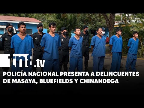 Policía Nacional detiene a delincuentes de Masaya, Bluefields y Chinandega - Nicaragua