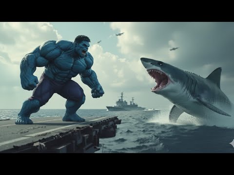 Blue Hulk vs Megalodon – The Ocean Awakens | Epic Monster Battle on the Military Ship