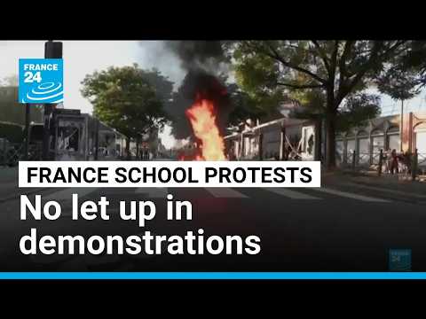 Continúan las protestas escolares en Francia; el martes habrá manifestaciones más grandes