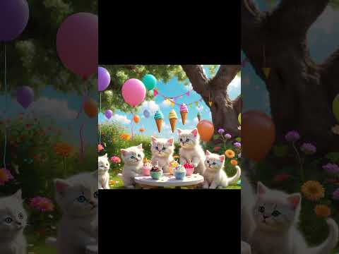 Kittens Icecream Party #ai #cat #poorcat #catcute #meaw #catlovers #kitten