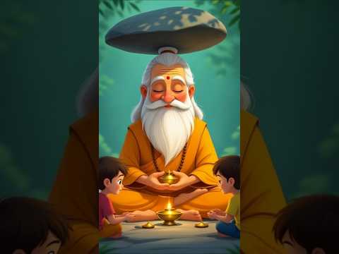 🙏Bacche ,Sadhu and gaon ki story बच्चे साधु और गांव की स्टोरी #ai #shortvideo #parrot #short #anime