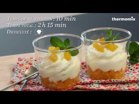 Tartare d'abricots mousse de mascarpone au Thermomix®, recette issue des cours de cuisine
