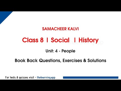 People’s Revolt Exercises, Questions | Unit 4  | Class 8 | History | Social | Samacheer Kalvi