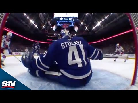 Maple Leafs Stolarz Makes Ridiculous Back-to-Back Saves