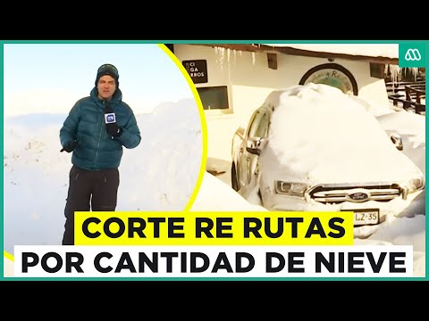 Cordillera nevada: Corte de ruta por gran cantidad de nieve en caminos a Farellones