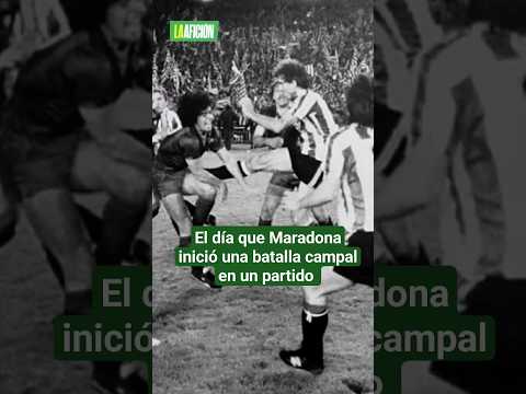 El día que Diego Armando Maradona se involucró en una batalla campal #maradona #barcelonafc