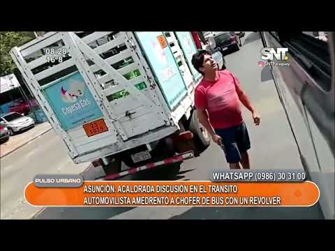 Asunción: Acalorada discusión en el tránsito