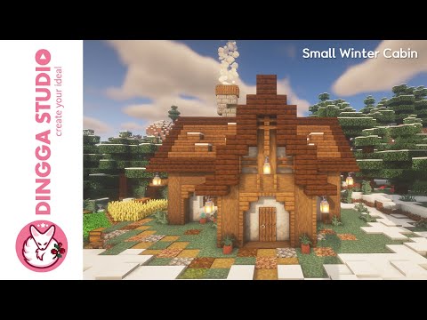 ☃️ Minecraft: How to Build a Small Winter Cabin | Starter House Tutorial ☃️