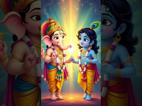 🌺Krishna Ganesha 3D Animation | Bhakti Shorts #shorts