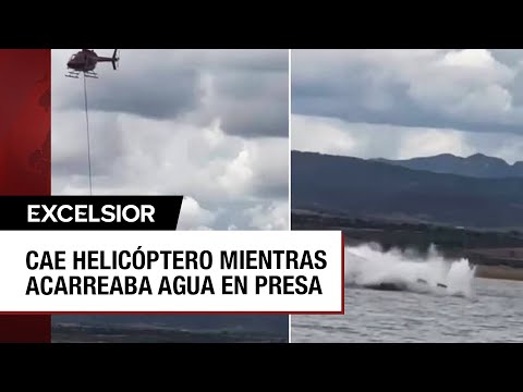 Se desploma helicóptero en una presa de Chihuahua