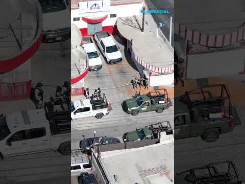 Militares y Guardia Nacional resguardan vialidad en Tijuana por posible cateo