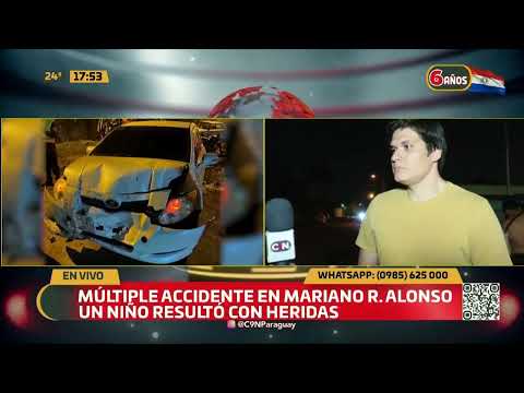 Múltiple accidente en Mariano Roque Alonso