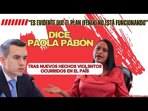 Prefecta Paola Pabón denuncia fracaso del Plan Fénix tras nuevos crím3...nes en San Vicente