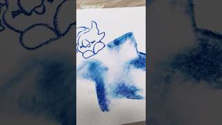 【アナログ】🌠水の中に星空を広げるメイキング🎨🦜#Shorts  #illustration #watercolor