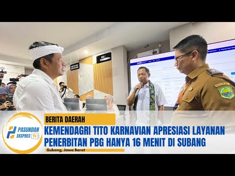 Kemendagri Tito Karnavian Apresiasi Layanan Penerbitan PBG Hanya 16 Menit di Subang