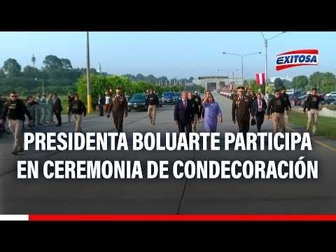 Boluarte lidera ceremonia de condecoración a militares y civiles que lucharon contra el terrorismo