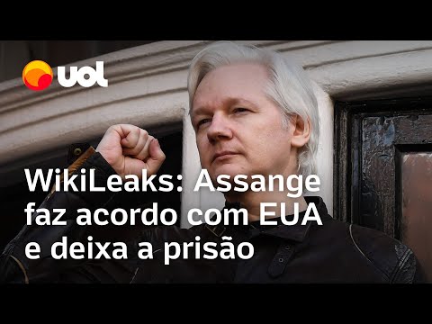 Julian Assange, fundador do WikiLeaks, faz acordo com EUA e deixa prisão no Reino Unido