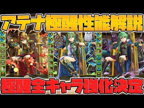 【10周年】極醒アテナの性能がキタ！更に全ての極醒キャラに強化が！！【パズドラ】