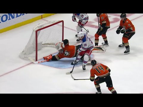 Gibson provides 2 spectacular saves in the 1st