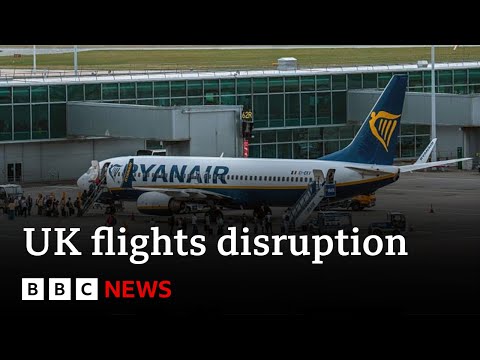 Flights resume after UK air traffic control issue but disruption continues | BBC News