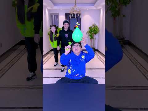 Balloon Cutting Challenge, High Energy and Heart-Pounding Speed#Funnyfamily #Partygames #Funny