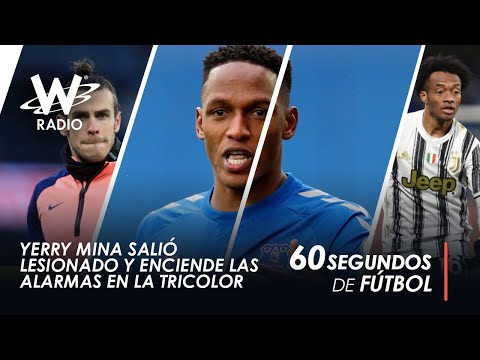 Sigue la plaga de lesiones: Yerry Mina salió adolorido del Everton vs. Manchester City