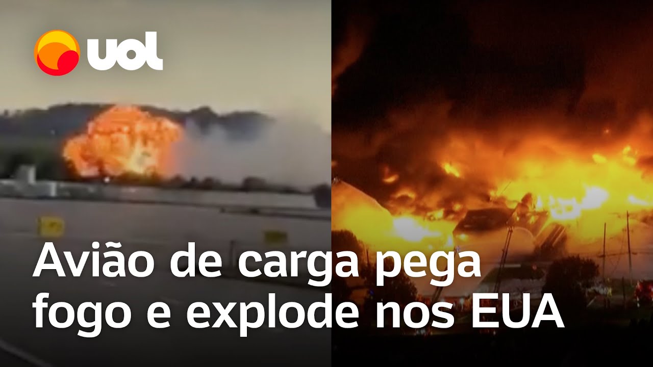 Avião de carga explode logo após decolar de aeroporto de Louisville no Kentucky veja vídeo