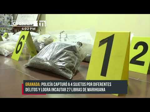 Policía Nacional capturo a 4 sujetos por diferentes delitos en Granada - Nicaragua