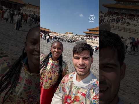 A dynamic duo in the Forbidden City! 🇨🇳 #WTA #CocoGauff #CarlosAlcaraz