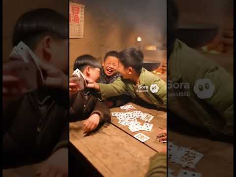童趣:斗地主,输了抹锅底#斗地主