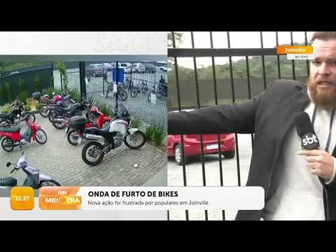 Ação de furtos de bicicleta e frustada por populares em joinville | Segurança | SCC Meio-Dia