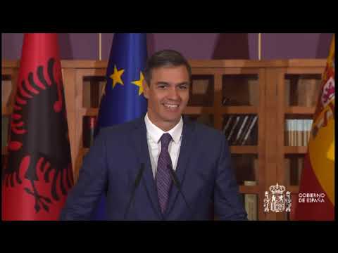 Pedro Sánchez comparece en rueda de prensa junto al primer ministro de la República de Albania