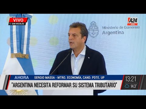Sergio Massa: Argentina necesita reforma de su sistema tributario