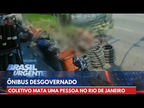 Ônibus desgovernado atinge oficina mecânica e mata uma pessoa no RJ | Brasil Urgente