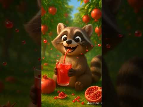 The Sweetest Sip Ever! 🍹🦝 | Little Raccoon’s Pomegranate Paradise | Raccland